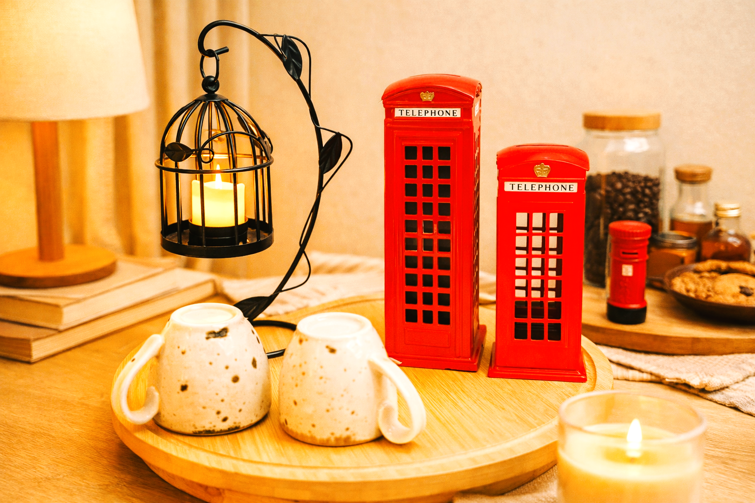 telephone booth coffee corner candle holder etcshopper home decor products