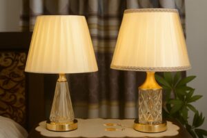crystal glowing lampshade