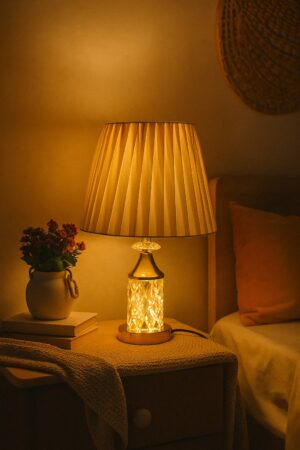 crystal glowing lampshade