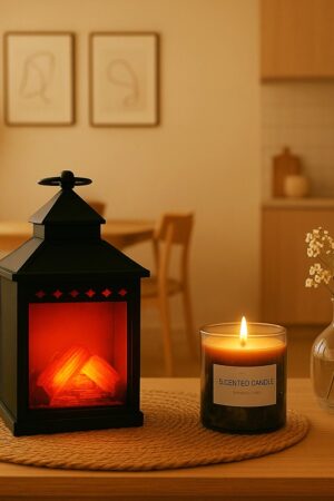 Home fireplace lantern scented candle etcshopper