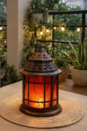 Home Premium-fiber-and-glass-fireplace-lantern-with-warm-glowing-light-ideal-for-balcony-decor-outdoor-picnic-BBQ-party-and-indoor-home-styling-–-EtcShopper-BD